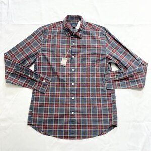 J Crew Plaid Flannel NWT Mens Button Down Shirt Long Sleeve Size M Cotton